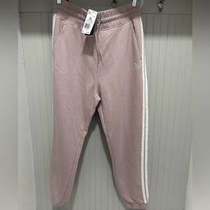 adidas Pink Track Pants with White Stripes